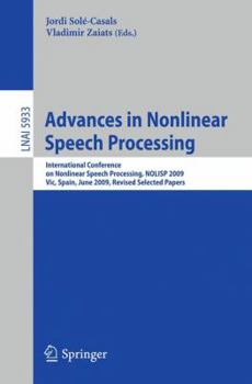 Paperback Advances in Nonlinear Speech Processing Book