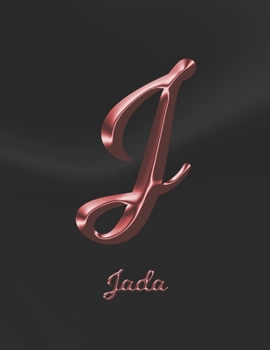 Jada: 1 Year Weekly Planner with Note Pages (12 Months) | Black Marble Rose Gold Pink Effect Letter J | 2020 - 2021 | Week Planning | Monthly ... | Plan Each Day, Set Goals & Get Stuff Done