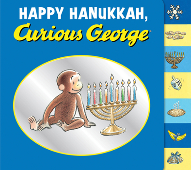 Board book Happy Hanukkah, Curious George Tabbed Board Book: A Hanukkah Holiday Book for Kids Book