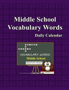 Whimsy Word Search, Middle School Vocabulary Words – Daily Calendar  - In ASL
