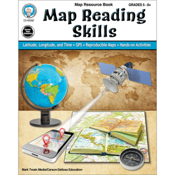 Paperback Map Reading Skills Workbook, Grades 5 - 12 Book