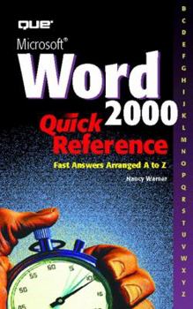 Spiral-bound Microsoft Word 2000 Quick Reference Book