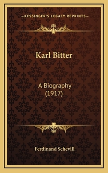 Hardcover Karl Bitter: A Biography (1917) Book