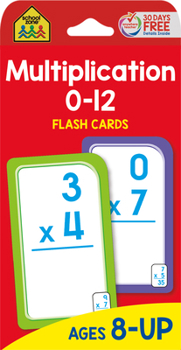 Cards School Zone Multiplication 0-12 Flash Cards Book