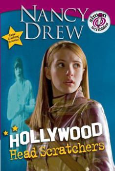 Paperback Nancy Drew: Hollywood Head Scratchers [With Necklace] Book