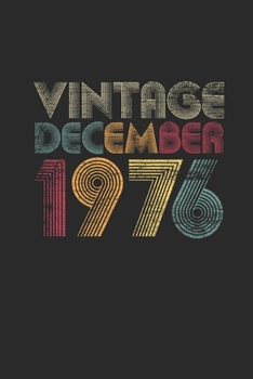 Vintage December 1976: Small Lined Notebook – 43 years old Birthday Gift or 43rd Anniversary Gift Idea