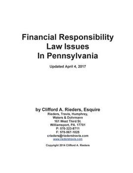 Paperback Financial Responsibility Law Issues In Pennsylvania Book