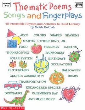 Paperback Thematic Poems, Songs, and Fingerplays (Grades K-2) Book