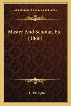 Paperback Master And Scholar, Etc. (1866) Book