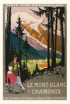 Paperback Vintage Journal Chamonix Travel Poster Book