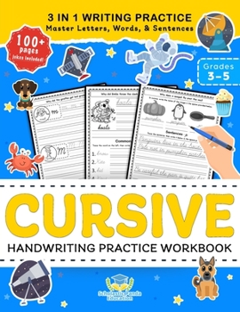Paperback Cursive Handwriting Practice Workbook for 3rd 4th 5th Graders: Cursive Letter Tracing Book, Cursive Handwriting Workbook for Kids to Master Letters, W Book