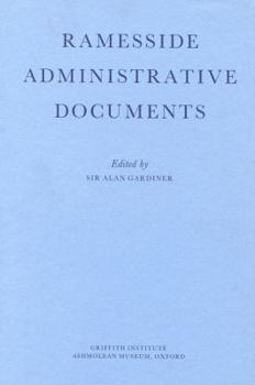 Hardcover Ramesside Administrative Documents [Egyptian] Book