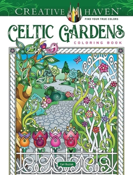 Paperback Creative Haven Celtic Gardens Coloring Book
