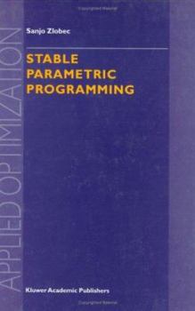 Hardcover Stable Parametric Programming Book