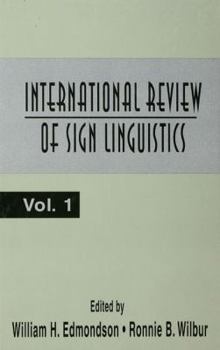 Paperback International Review of Sign Linguistics: Volume 1 Book