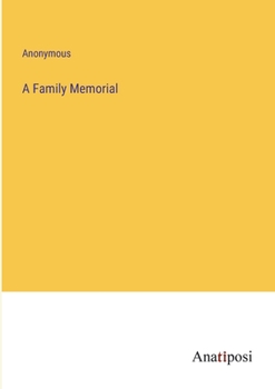 Paperback A Family Memorial Book