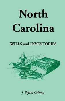 Paperback North Carolina Wills and Inventories Book