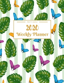 Paperback Weekly Planner 2020: Year At A Glance And Vertical Dated Pages - 8.5 x 11 inches 120 pages Book