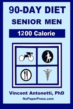 Paperback 90-Day Diet for Senior Men - 1200 Calorie Book