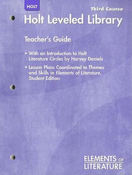 Paperback Elements of Literature: Holt Leveled Library, Third Course Book