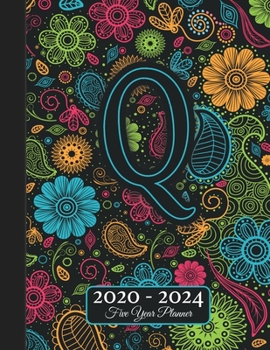 Five Year Planner: Monogram Q Voodoo Style Binding I Your Initials Motivational Bullet Planner I 5 Years Appointments, Family Events, Log Book Business I Agenda & Schedule Journal I Christmas Gift