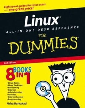 Paperback Linux All-In-One Desk Reference for Dummies [With DVD] Book