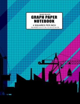 Paperback Graph Paper Notebook: Grid Paper Composition Notebook, Quad Ruled 4 Squares Per Inch, 160 Pages, Large Size 8.5 x 11 Inches Book