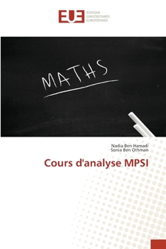 Paperback Cours d'analyse MPSI [French] Book