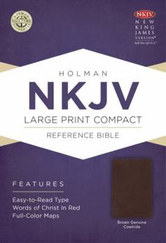 Leather Bound Large Print Compact Reference Bible-NKJV [Large Print] Book