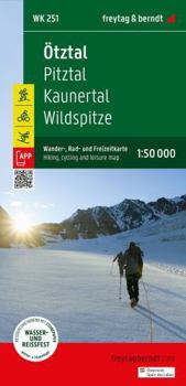 Map WK 251 Ötztal - Pitztal - Kaunertal - Wildspitze, hiking map 1:50,000 Book