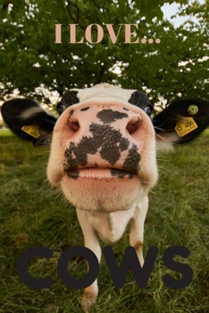 I Love Cows : 6 X 9 Inch Lined Notebook - Ideal As a Gift for Cow Lovers