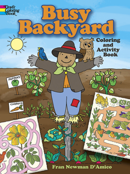 Paperback Busy Backyard Coloring and Activity Book