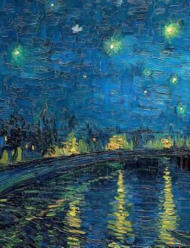 Paperback Van Gogh Starry Night Over the Rhone Composition Book College Rule 7.44 x 9.69 Book
