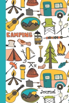 Paperback Journal: Campsite Camper Diary with Blank Lined Notebook Paper Book