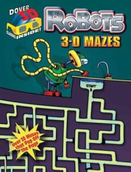 Paperback 3-D Mazes--Robots Book