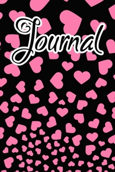Journal: Bubble Gum Pink With Black Background Journal for women to write in