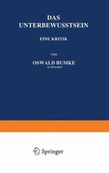 Paperback Das Unterbewusstsein: Eine Kritik [German] Book