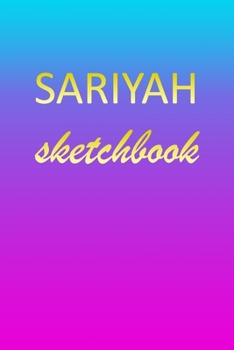 Paperback Sariyah: Sketchbook - Blank Imaginative Sketch Book Paper - Pink Blue Gold Custom Letter S Personalized Cover - Teach & Practic Book