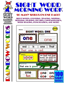 Paperback Sight Word Morning Work Book