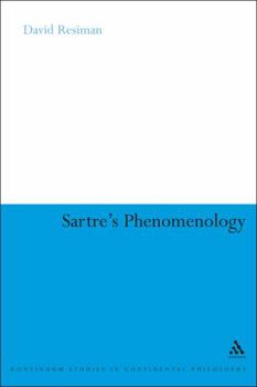 Hardcover Sartre's Phenomenology Book