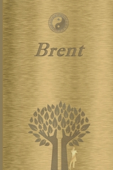 Brent: Personalized Name Journal/Notebook for Men - Masculine Metal-look Cover with Lined Writing Pages
