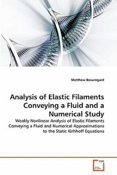 Paperback Analysis of Elastic Filaments Conveying a Fluid and a Numerical Study Book
