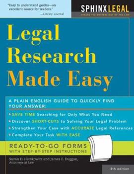 Paperback Legal Research Made Easy Book