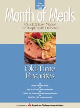 Paperback Month of Meals: Old-Time Favorites: Quick & Easy Menus for People with Diabetes Book