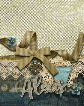 Alexis: Personalized Writing Journal Notebook for Women and Girls | Fleur De Lis Monogram Name Lined Blank Book Diary to Write In | Gorgeous Shabby Chic Gift