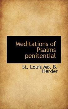 Paperback Meditations of Psalms Penitential Book