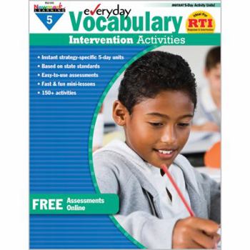 Paperback Everyday Vocabulary Intervention Activities for Grade 5 Teacher Resource Book