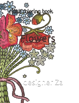 Paperback Flowers: Adult coloring book