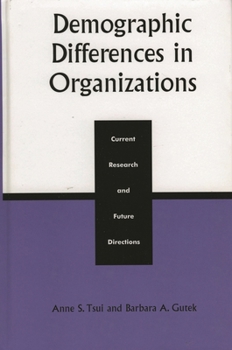Hardcover Demographic Differences in Organizations Book