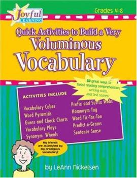 Paperback Joyful Learning: Quick Activities T O Build a Very Voluminous Vocabular Book